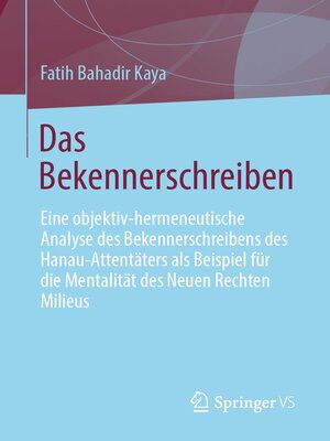 cover image of Das Bekennerschreiben